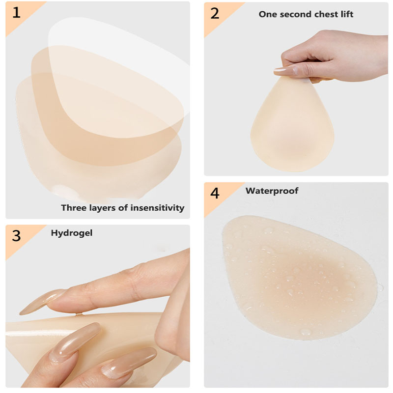 水滴型見えないブラ シリコンニップルカバー ブラパッド スト - Push Up Bra Padded のレビューと価格