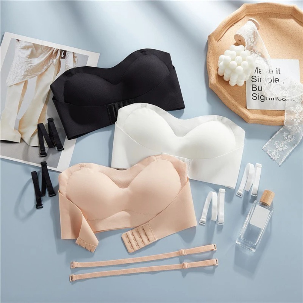 ソフトプッシュアップストラップレス目に見えないブラジャーノン - Bralette Wireless Soft のレビューと価格