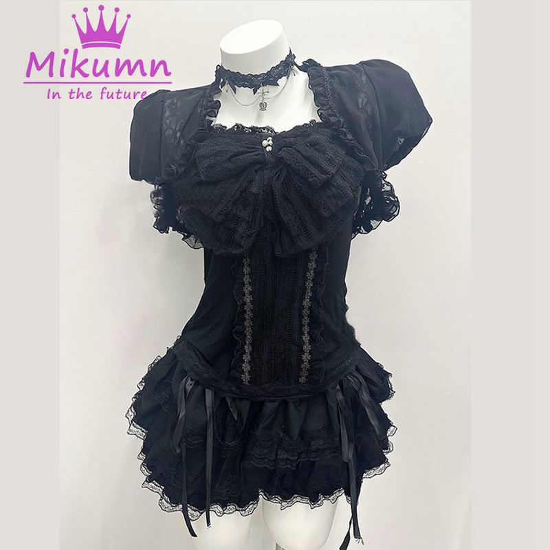 Mikumn ゴシックロリータブラックレース 3 点セット女 - Cami Top Lace のレビューと価格