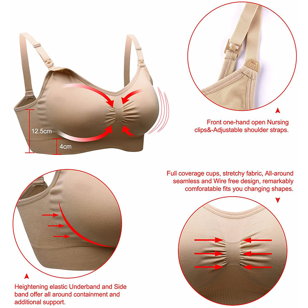 レディースマタニティ授乳ブラジャー母親のシームレスなクリップ - Nursing Bra Sleep のレビューと価格