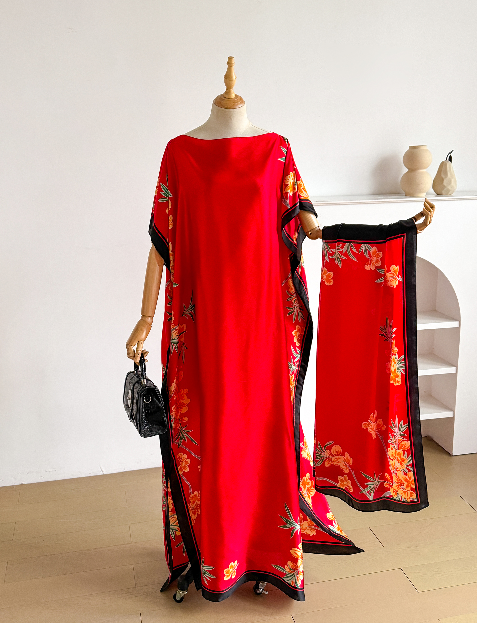 夏のファッションオーバーサイズアフリカドレス女性のサテンシル - Robe Silk Women のレビューと価格