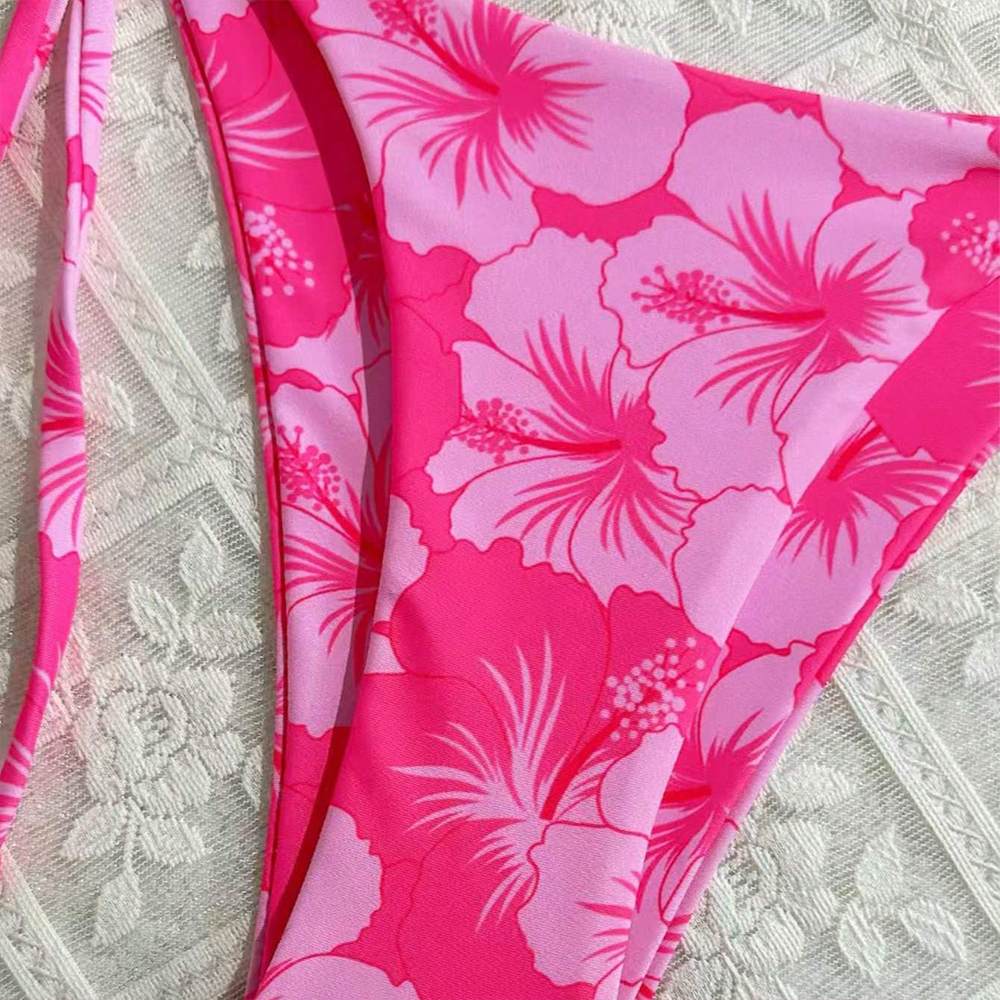 レディースプリントベストビキニ+ソングブラデザイン女性用水着 - Thong Bikini Women のレビューと価格