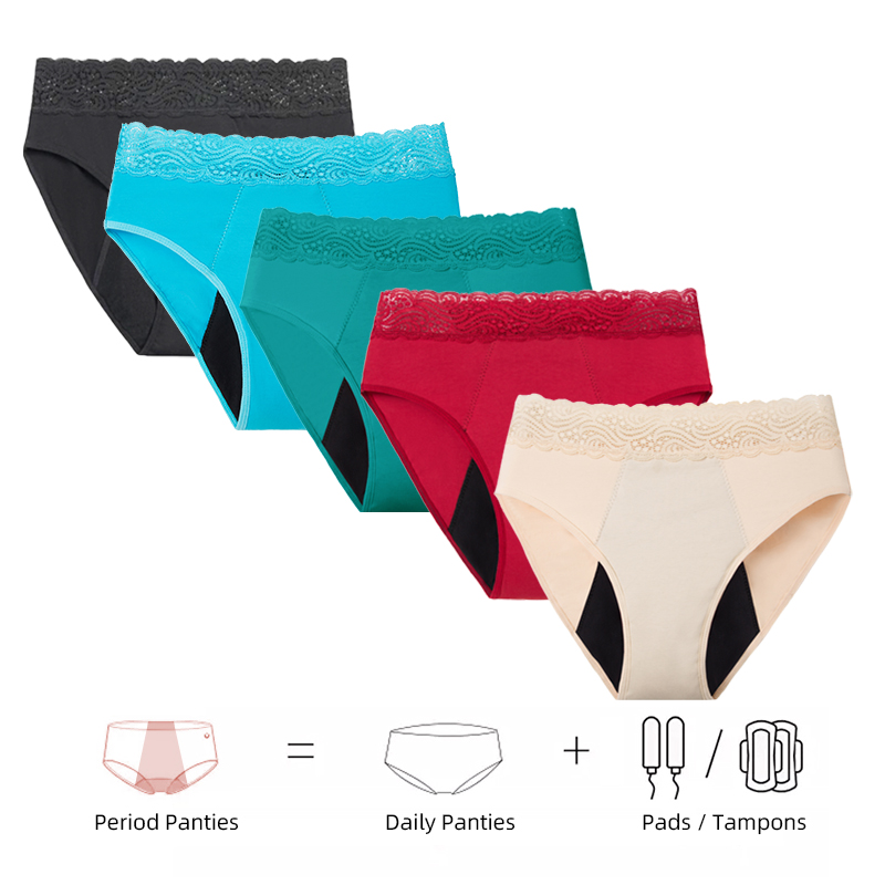 綿素材で快適、環境に優しい4層構造の漏れ防止吸収性のある女性 - Period Panty Absorbent のレビューと価格