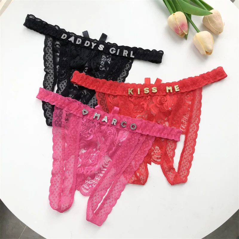 通気性のあるレースの下着,女性のためのセクシーなパンティー, - Thong Bikini Women のレビューと価格