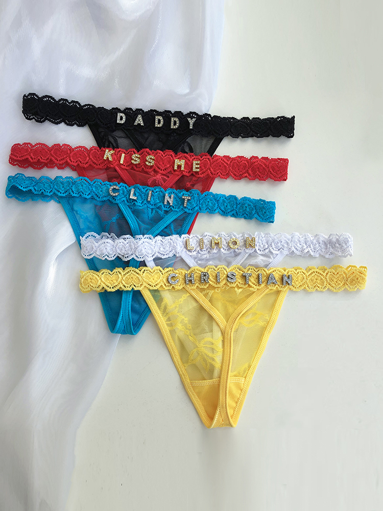 女性の名前でパーソナライズされたひもパンティー,ひも,タンガ - Thong Bikini Women のレビューと価格