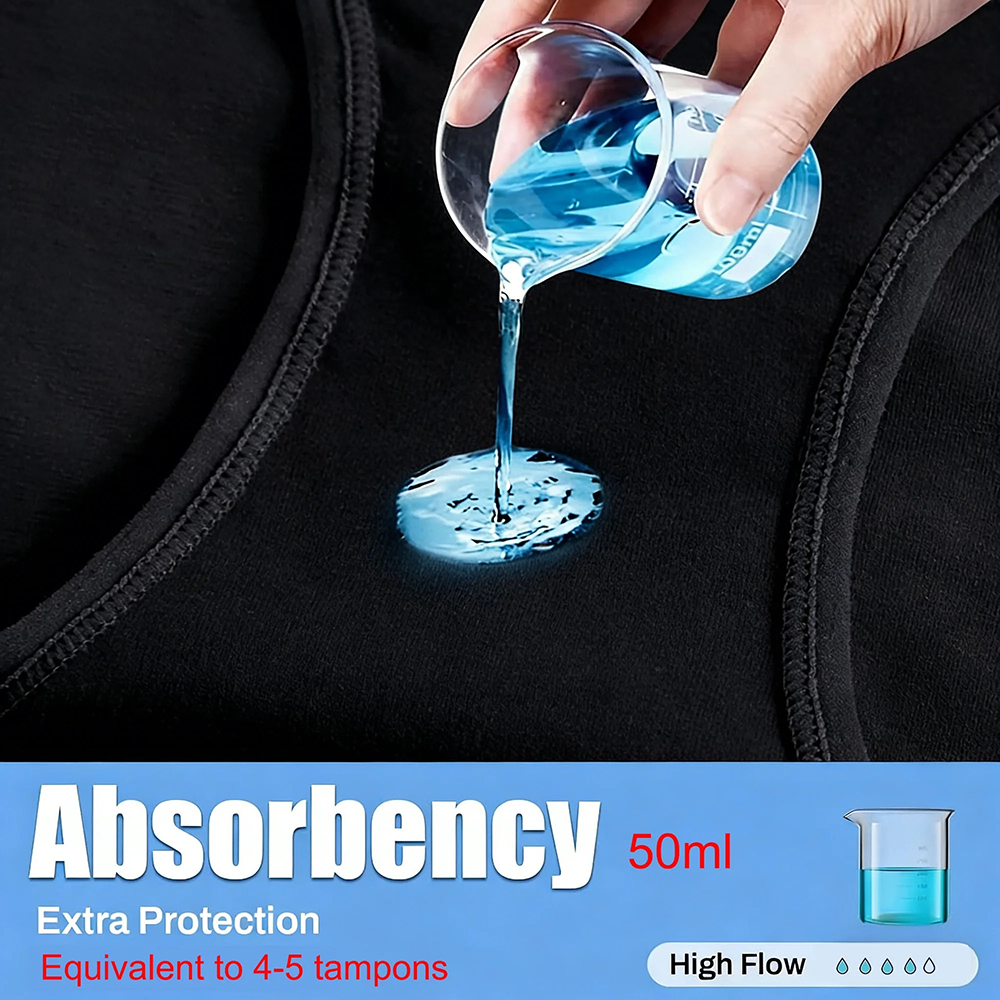 吸水性のある生理用ショーツ、漏れ防止生理用パンツ、コットン保 - Period Panty Absorbent のレビューと価格