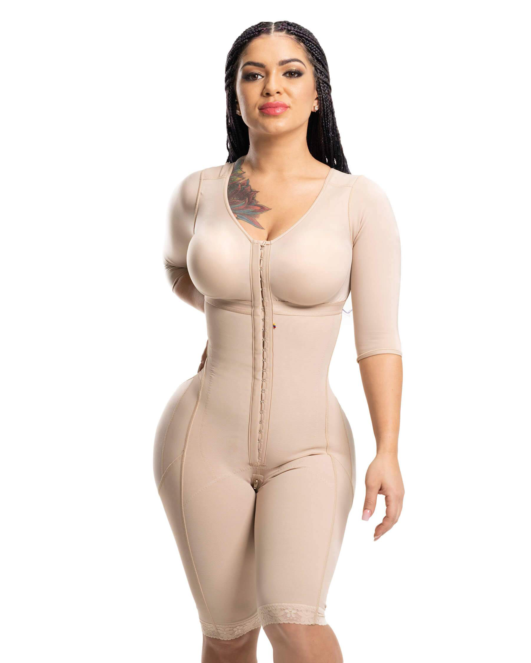 Fajas colombianas-サスペンダー,長袖,高圧 - Shapewear Bodysuit Firm のレビューと価格