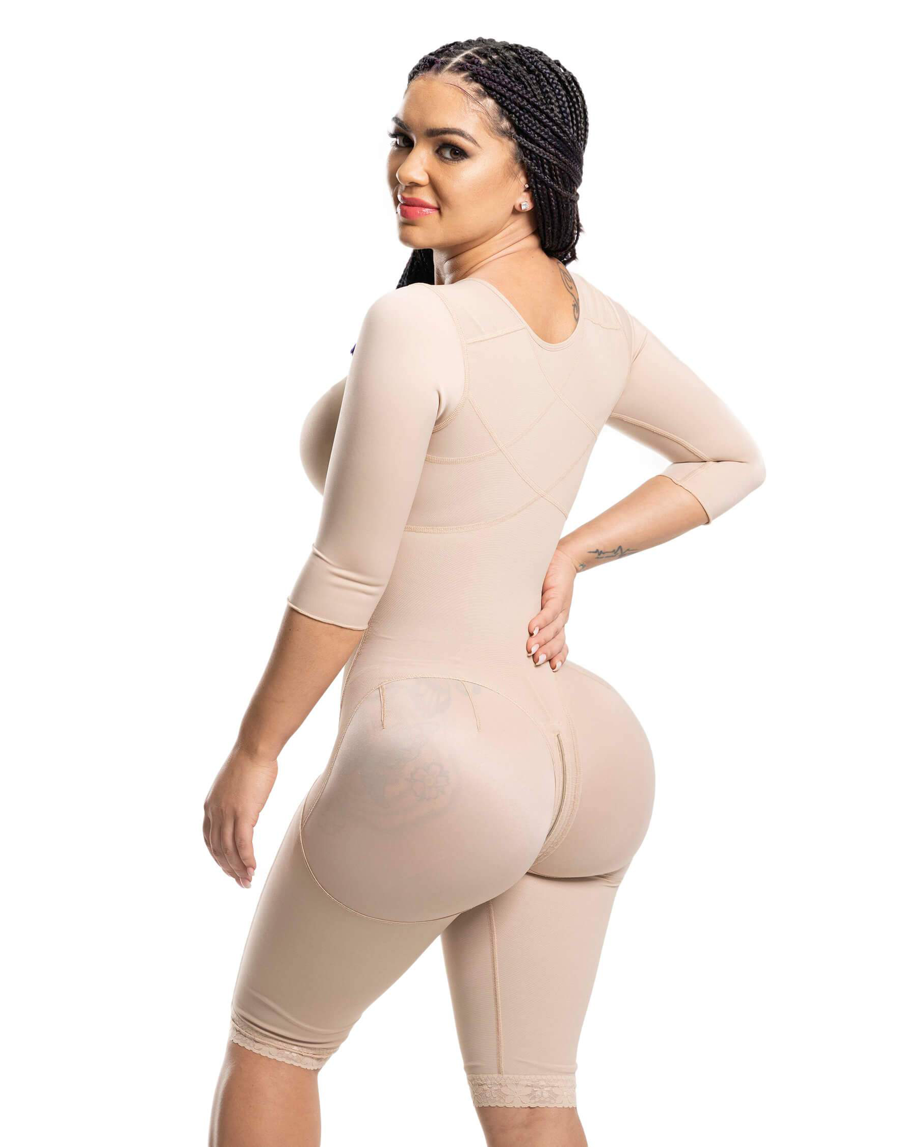 Fajas colombianas-サスペンダー,長袖,高圧 - Shapewear Bodysuit Firm のレビューと価格