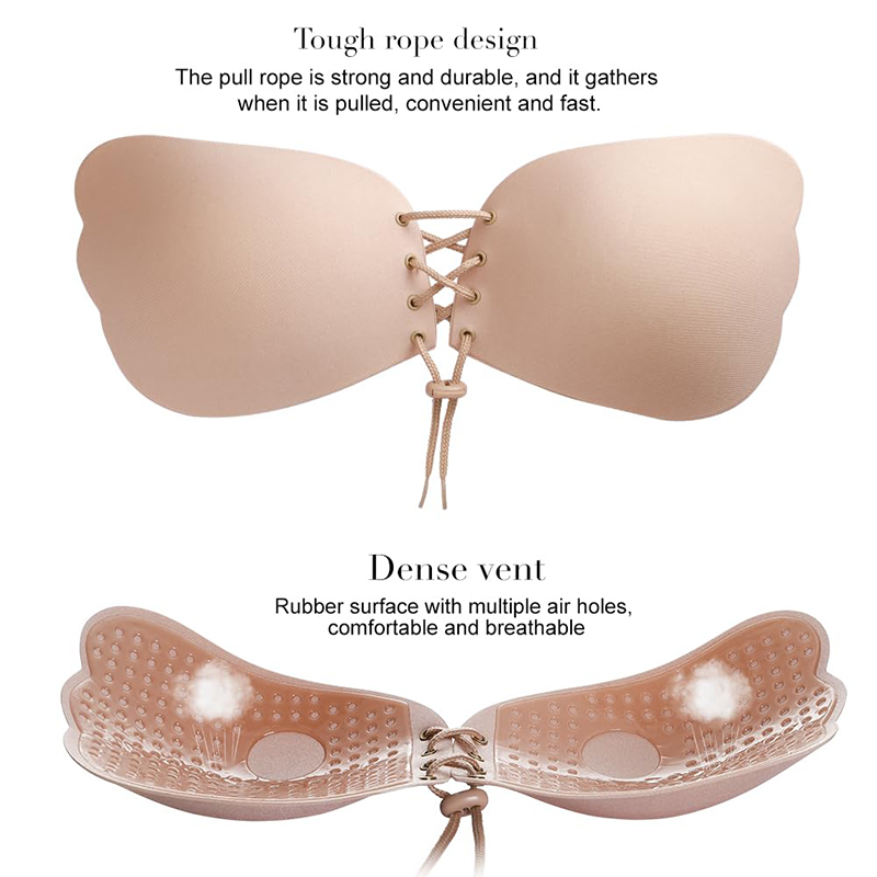 1/2ペア レディース サマー バックレス ストラップレス  - Push Up Bra Padded のレビューと価格