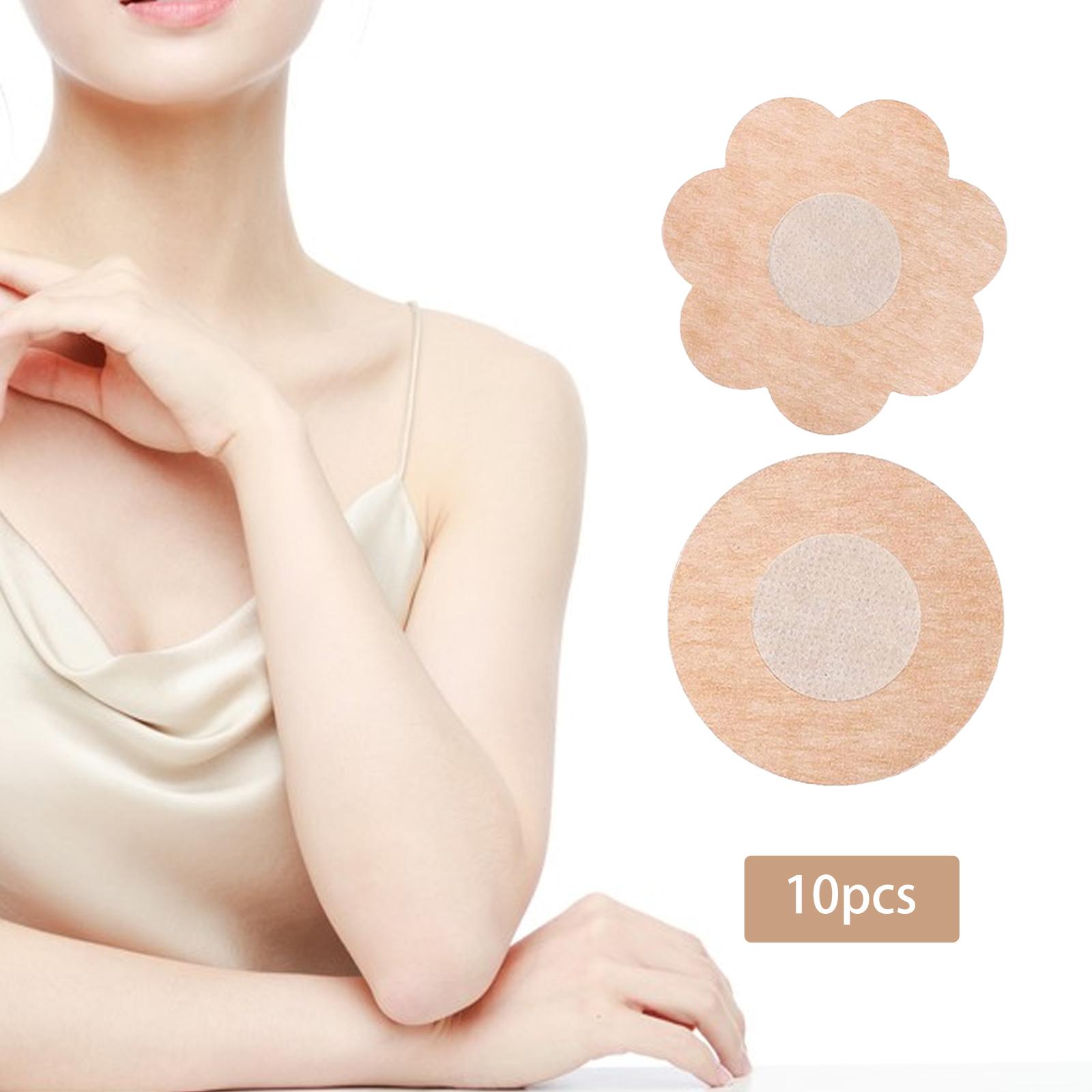 10枚入り 胸用パッチ 花型 目に見えない バックレス使い捨 - Nipple Cover Pasties のレビューと価格