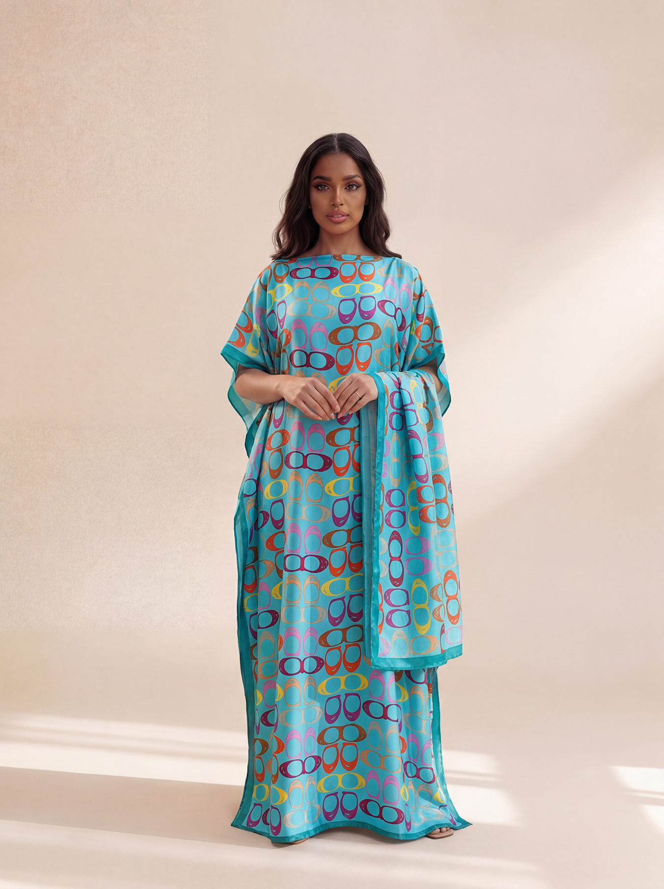 新スタイル ロング丈 ゆったり シルク混 ビーチカバーアップ - Robe Silk Women のレビューと価格