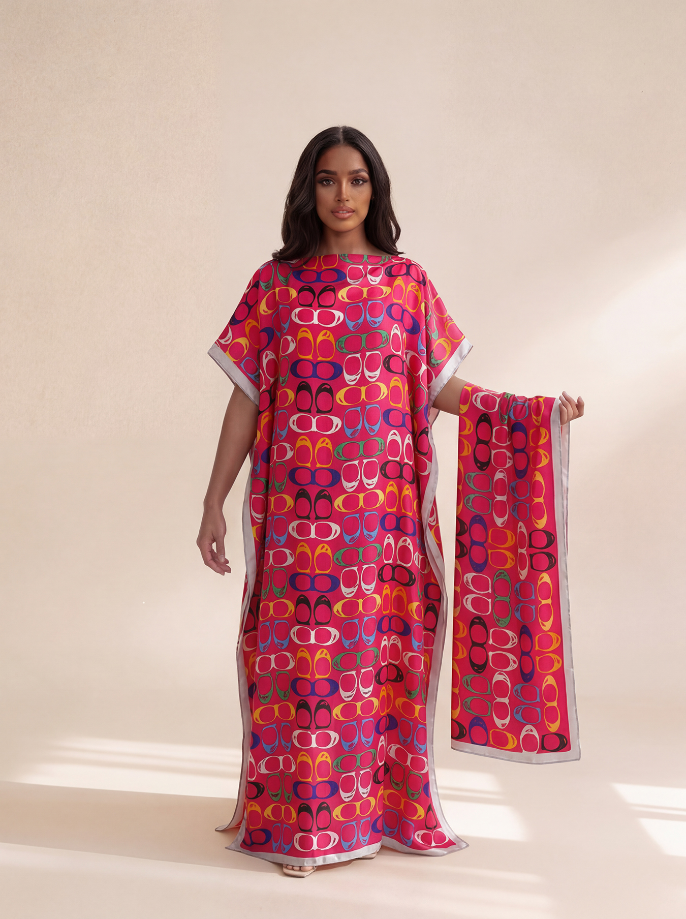 新スタイル ロング丈 ゆったり シルク混 ビーチカバーアップ - Robe Silk Women のレビューと価格
