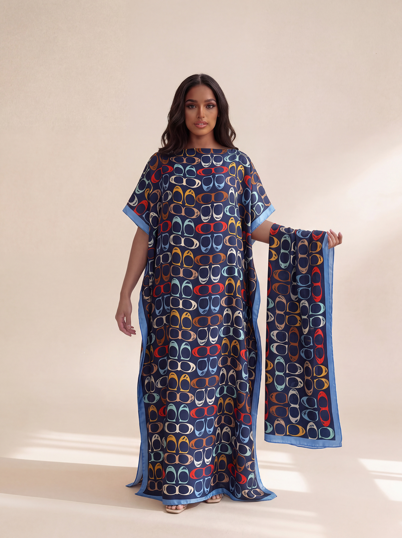 新スタイル ロング丈 ゆったり シルク混 ビーチカバーアップ - Robe Silk Women のレビューと価格