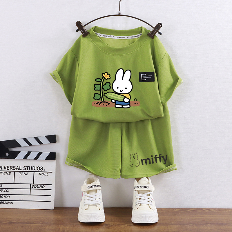 ミッフィーウサギキッズ半袖Tシャツカジュアルパンツ男の子女の - Boyshort Underwear のレビューと価格