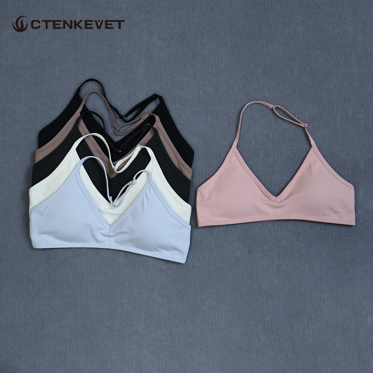 女性用サマーホルターネックパッド入りスポーツヨガブラ、衝撃吸 - Sports Bra High Impact のレビューと価格