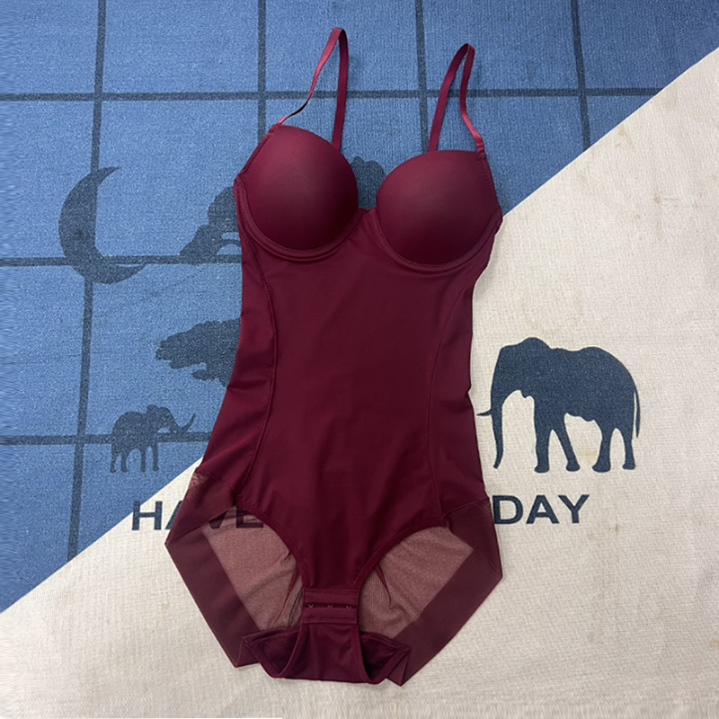 アンダーワイヤー白ボディスーツ女性シェイパーストレッチ無地シ - Shapewear Bodysuit Firm のレビューと価格