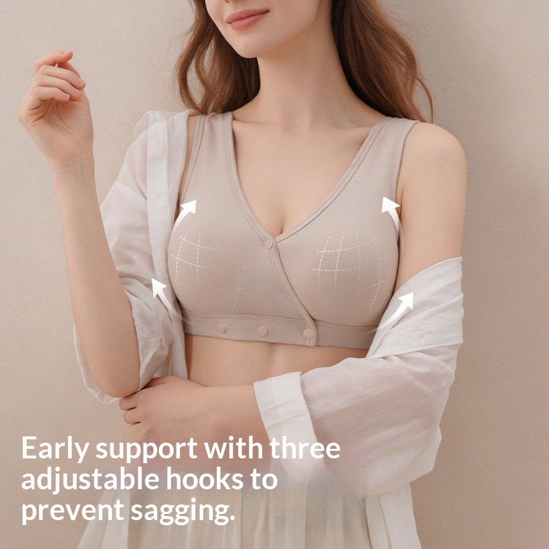 妊娠授乳ブラジャー ピュアコットンシルク フロントボタン付き - Nursing Bra Sleep のレビューと価格