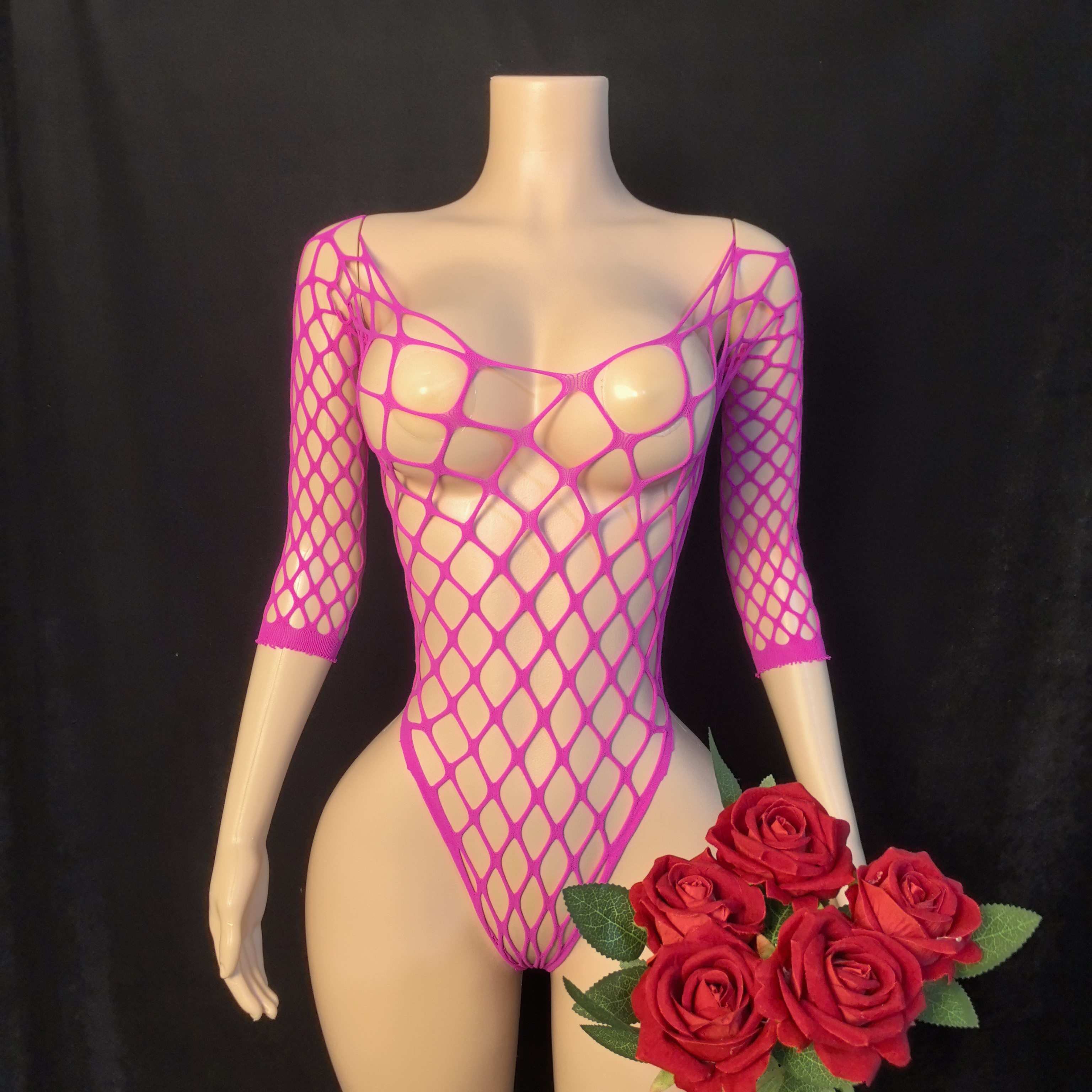 ホットセクシーなランジェリー女性網タイツボディスーツファンシ - Bodystocking Fishnet のレビューと価格