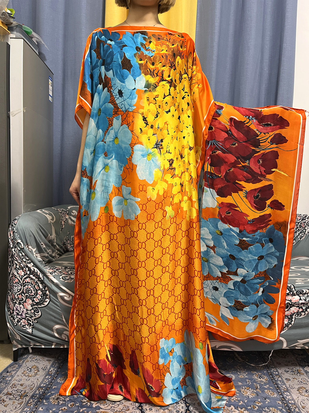 アバヤ-女性のためのヒジャーブスカーフ付きロングドレス,女性 - Robe Silk Women のレビューと価格