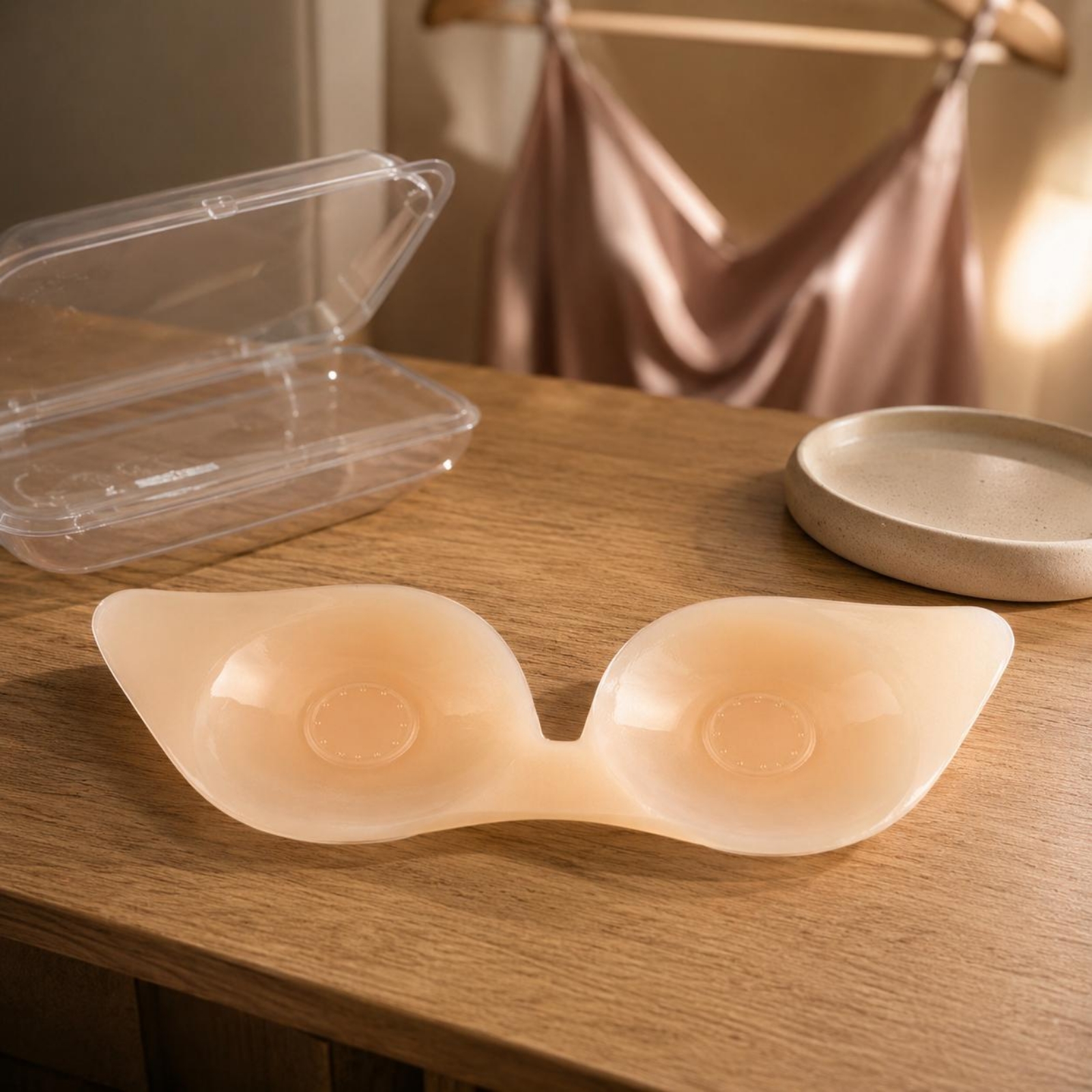 羽根付きシリコン粘着式乳首カバー、ストラップレスブラカバー、 - Nipple Cover Pasties のレビューと価格