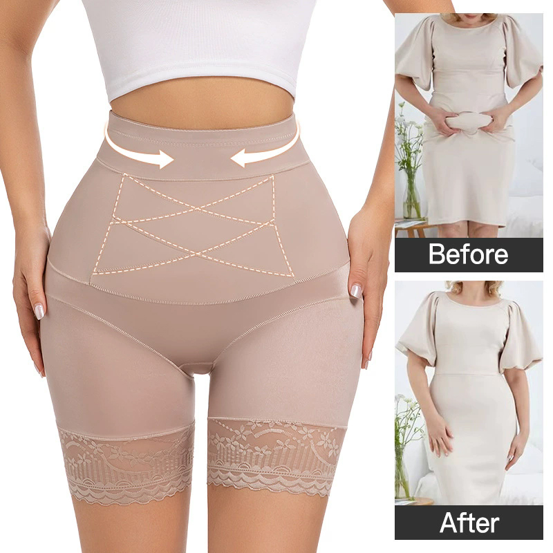 女性用レース安全ショーツ ハイウエストお腹引き締めボディシェ - Seamless Underwear Women のレビューと価格