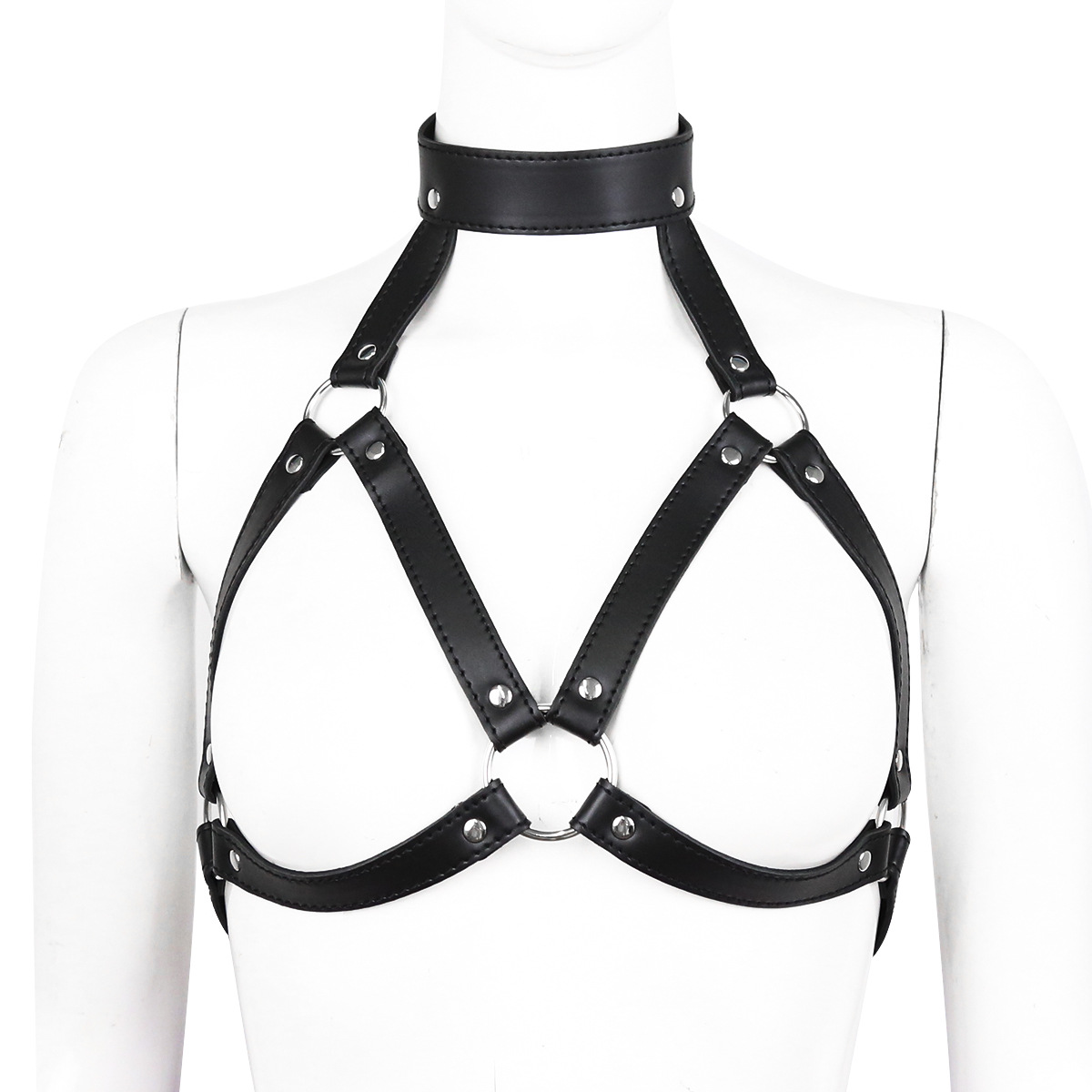 女性のためのゴシックレザーサスペンダー,セクシーなバストハー - Garter Belt Set のレビューと価格
