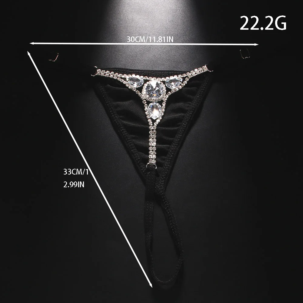 女性のための丸いラインストーンのひも,調節可能なボディアクセ - Thong Bikini Women のレビューと価格