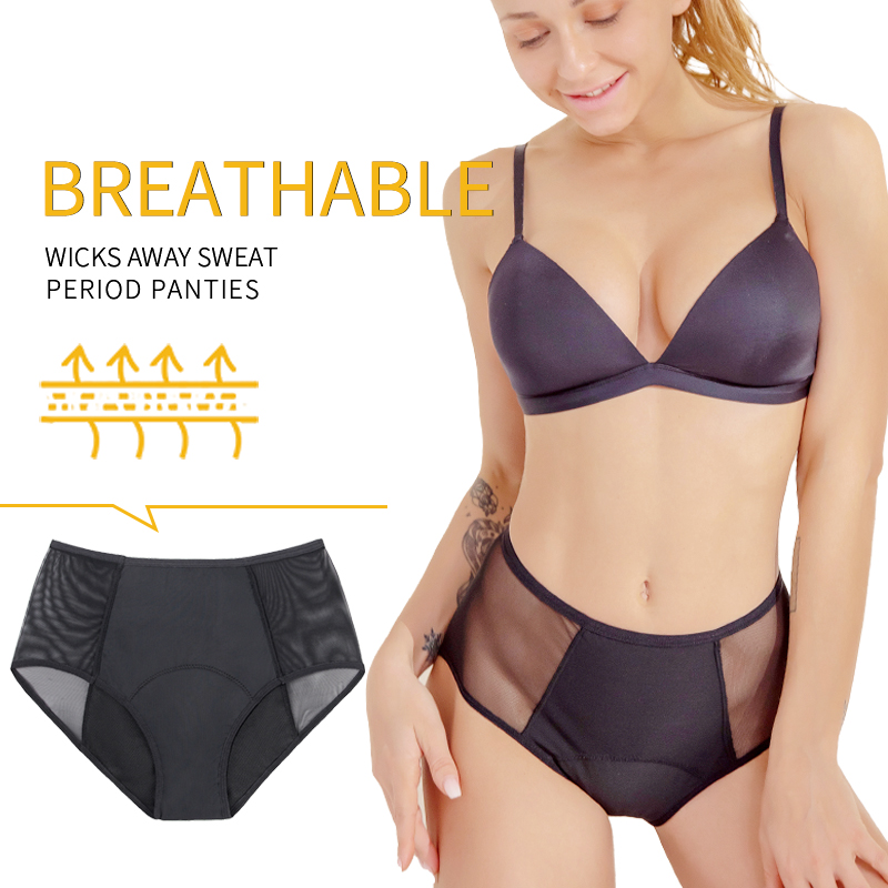 ドロップシッピング レディース ハイウエスト レース 4層構 - Period Panty Absorbent のレビューと価格