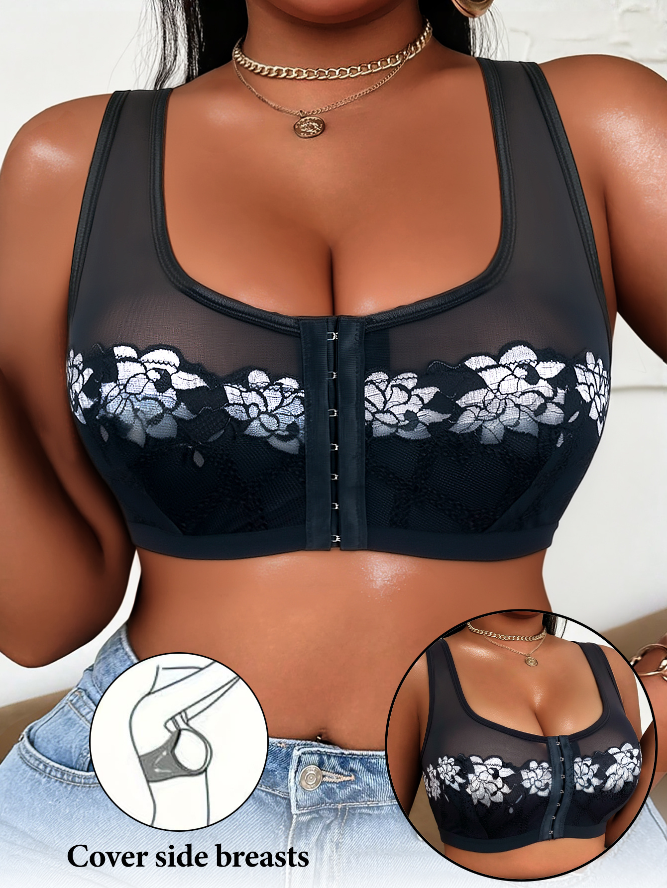1PC レディースプッシュアップブラ、幅広ストラップ、パッド - Push Up Bra Padded のレビューと価格