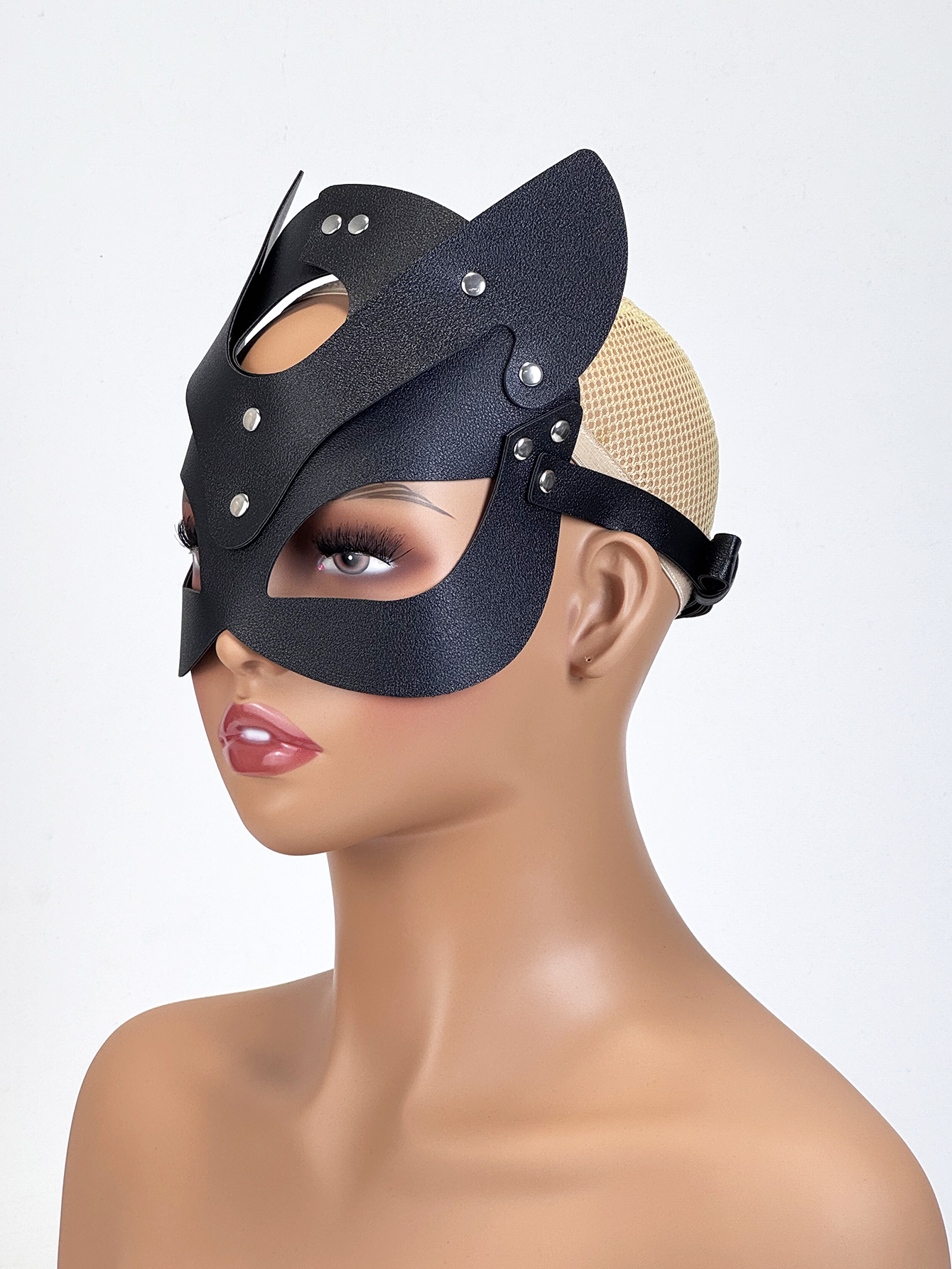 女性セクシーなマスク目隠しコスプレ PU レザー調節可能なマ - Garter Belt Set のレビューと価格