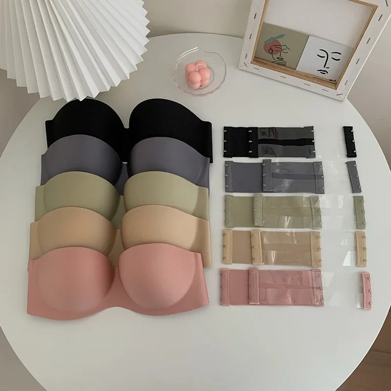女性のセクシーなストラップレスプッシュアップパッド入りブラジ - Strapless Bra Backless のレビューと価格