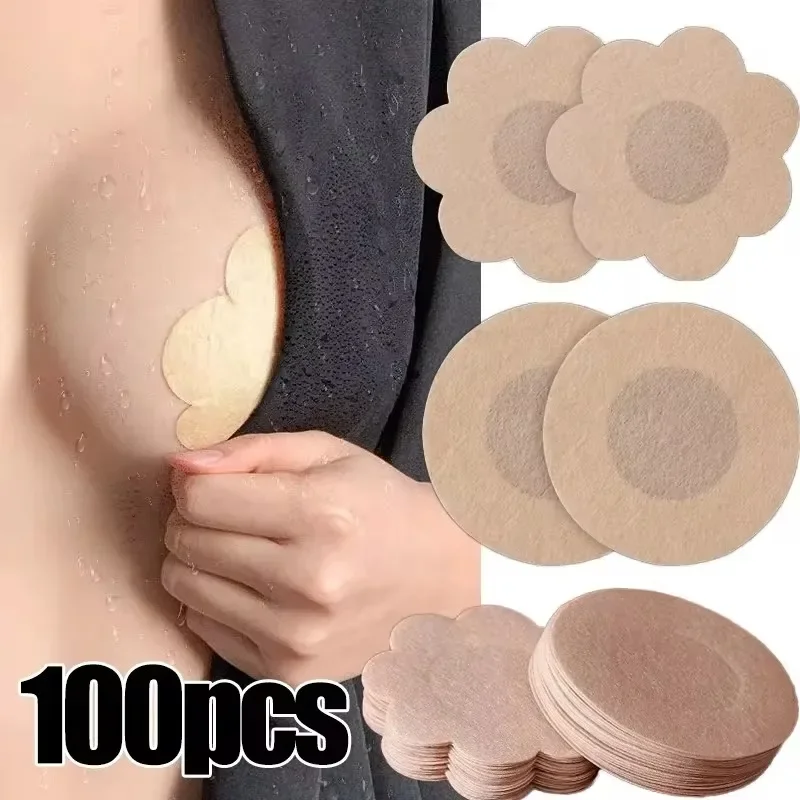10/100 個女性乳首カバー自己粘着リフトアップ胸花びら女 - Silicone Bra Adhesive のレビューと価格