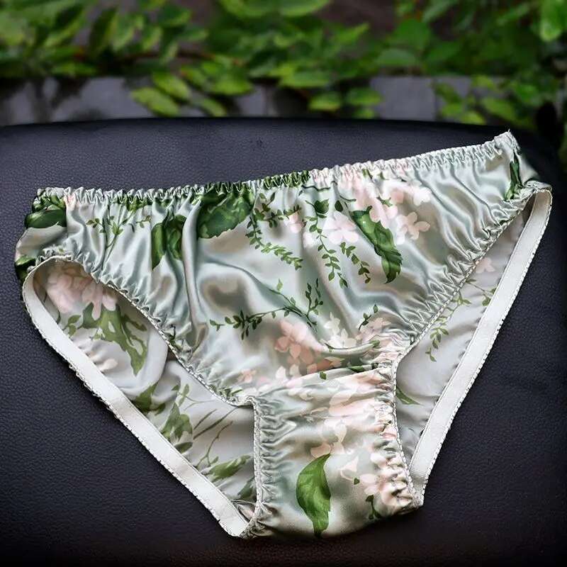 夏用花柄プリントアイスシルクメンズシースルーランジェリーパン - Boyshort Underwear のレビューと価格