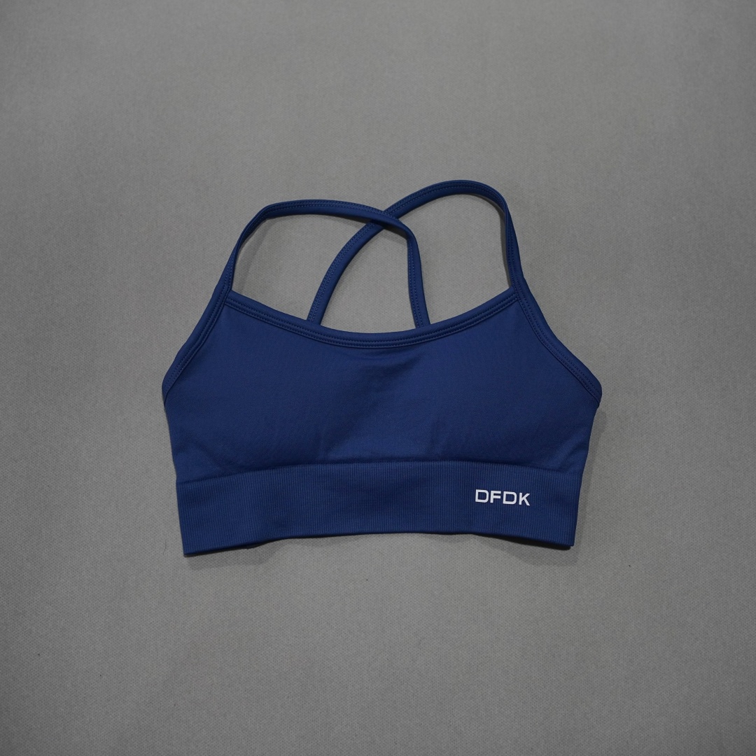 DFDK リブ編みシームレスクロスバックヨガブラ女性用ワイヤ - Push Up Bra Padded のレビューと価格