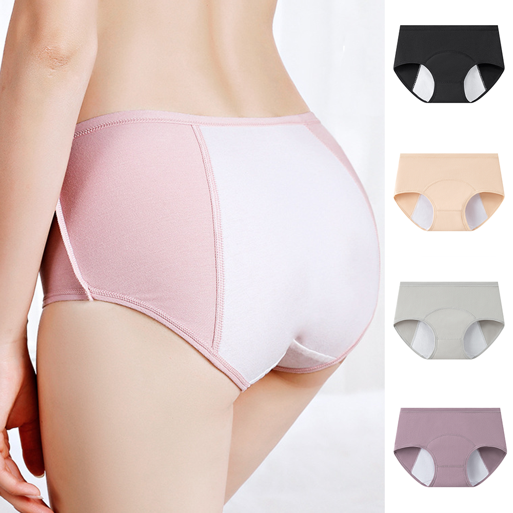 1/3 個女性の月経ブリーフ綿漏れ防止生理パンティー通気性ソ - Seamless Underwear Women のレビューと価格