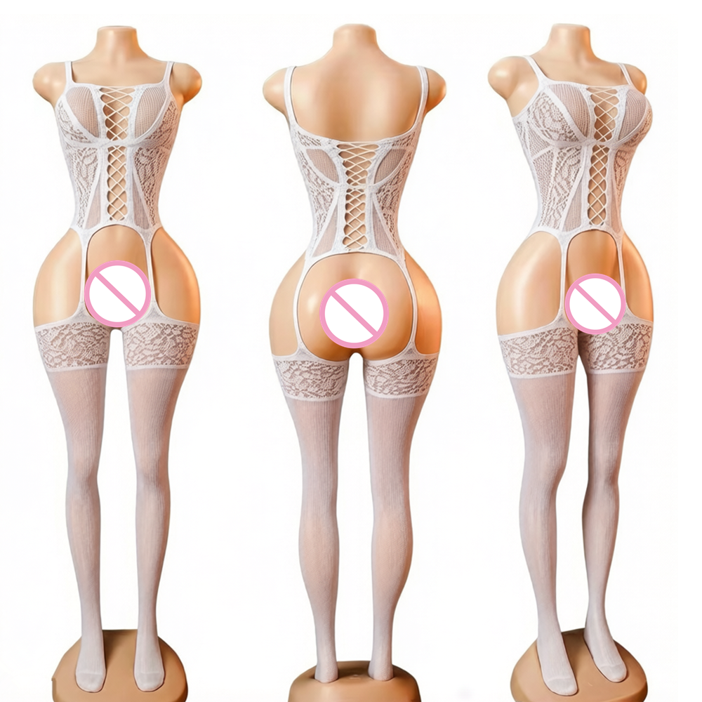 新しいオープンクロッチボディストッキング女性のセクシーなラン - Bodystocking Fishnet のレビューと価格