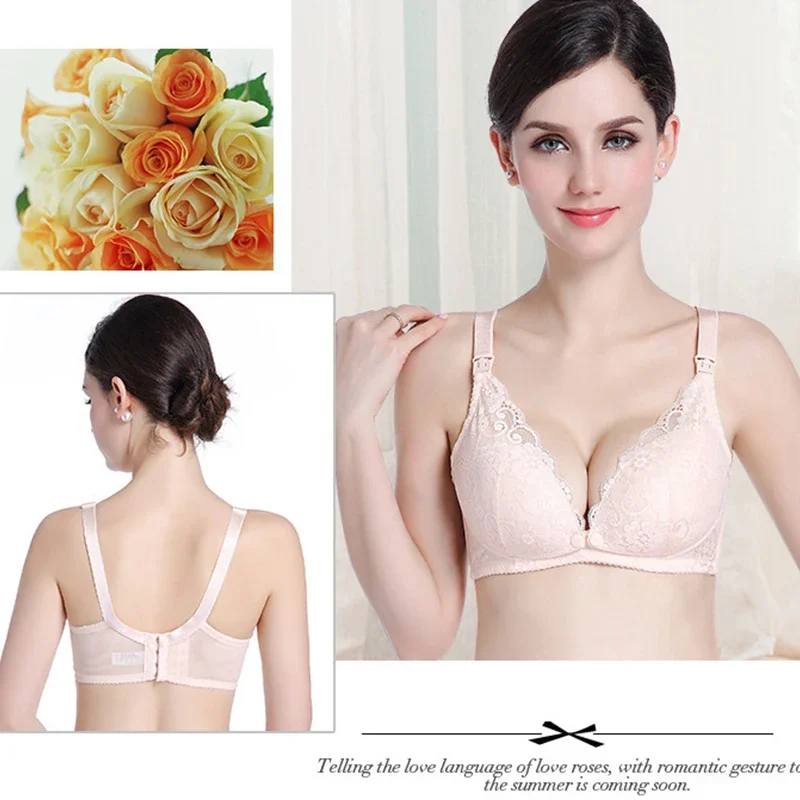 マタニティレーストリム授乳ブラ ワイヤレスランジェリー 妊婦 - Nursing Bra Sleep のレビューと価格