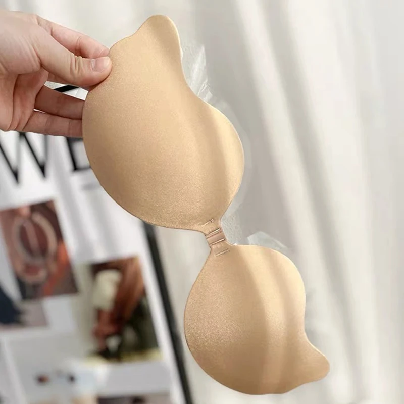再利用可能な粘着式ニップルカバー A～Dカップ、シリコンパッ - Push Up Bra Padded のレビューと価格